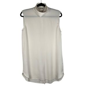 DKNY White Sleeveless Blouse